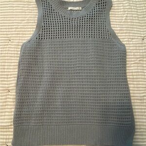 Staccato Blue/Gray Knit Sleeveless Sweater Tank